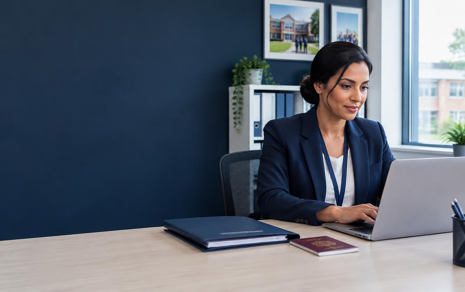 A school HR professional managing compliance records